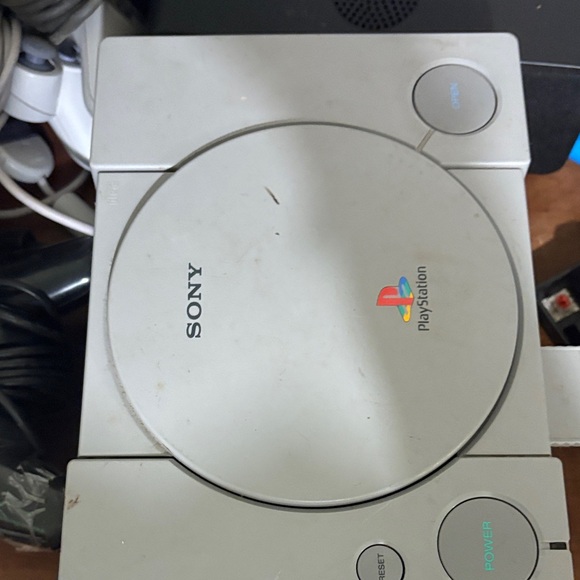 Sony PlayStation Console - White with Multicolor Logo